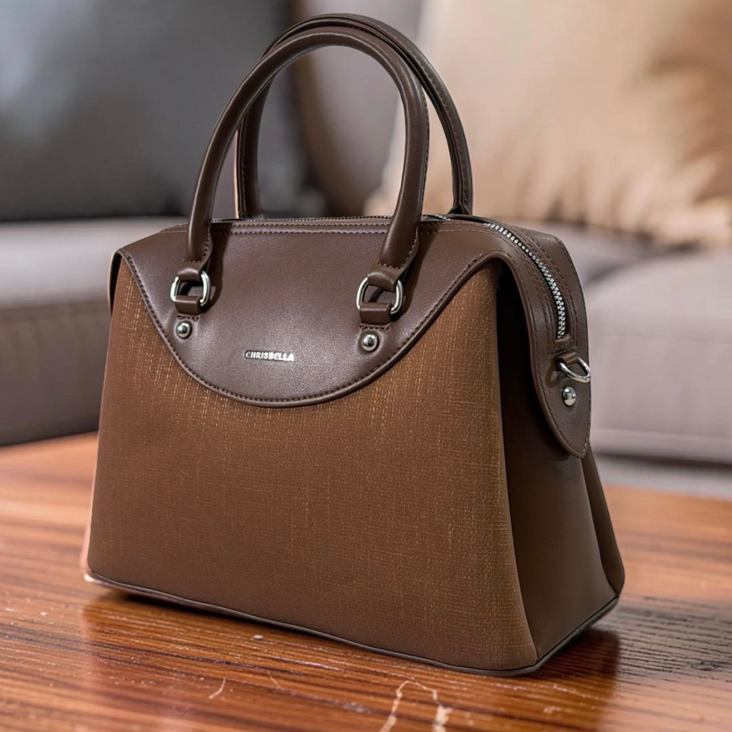Chrisbella Medium 2-in-1 Bag in Brown