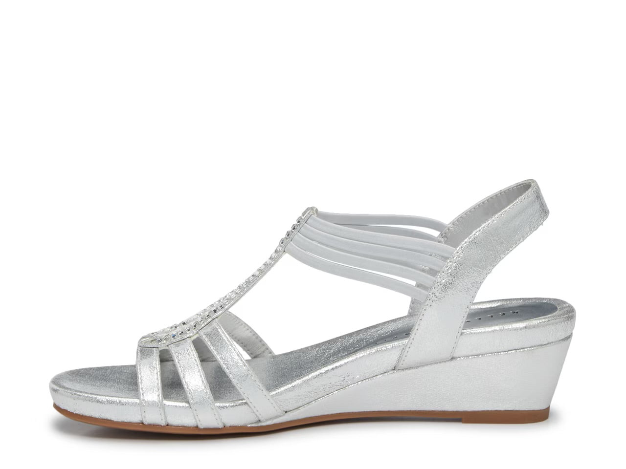 KELLY & KATIE WEDGE SANDAL IN SILVER