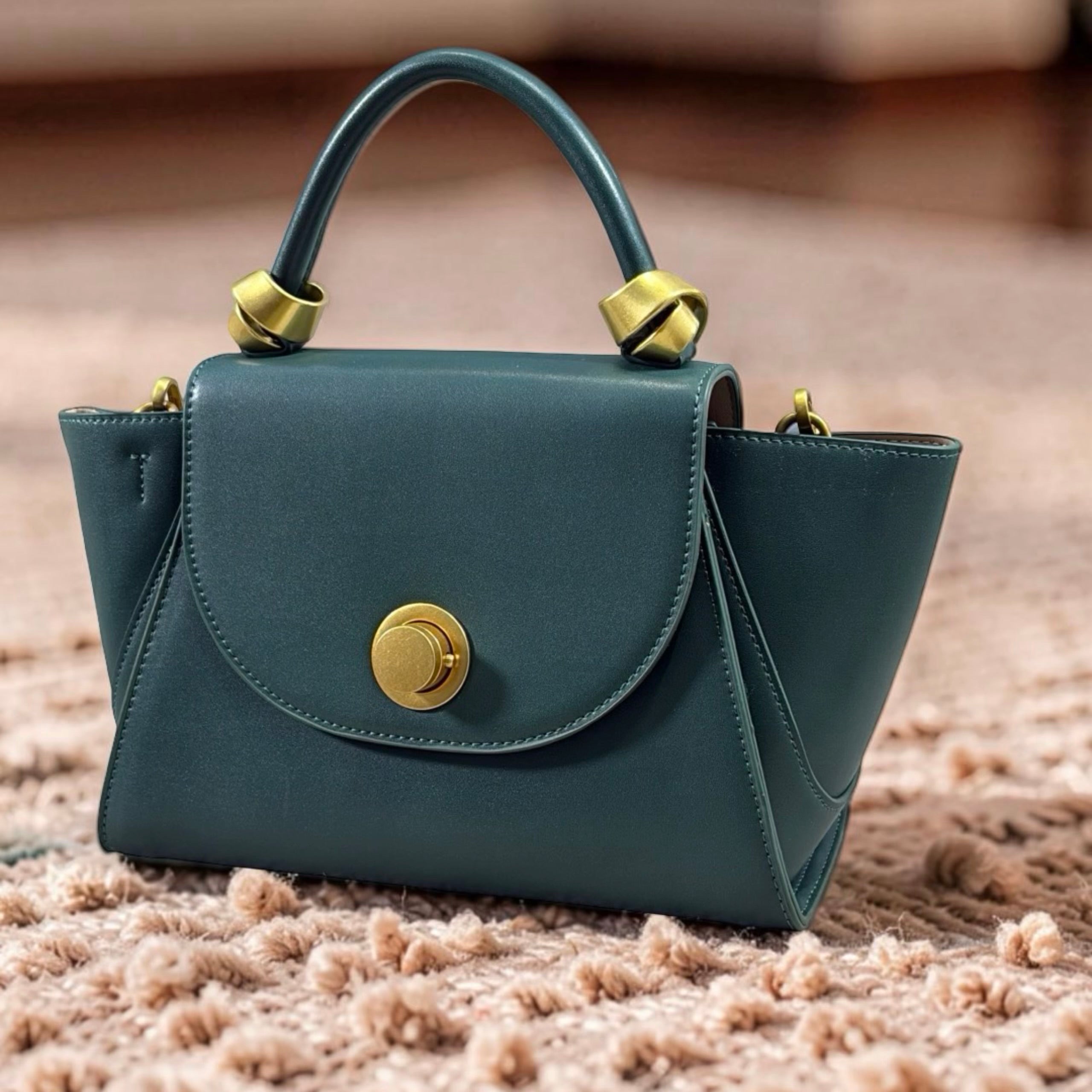 Hollley VIvi Winged Scarf Detail Bag in Green