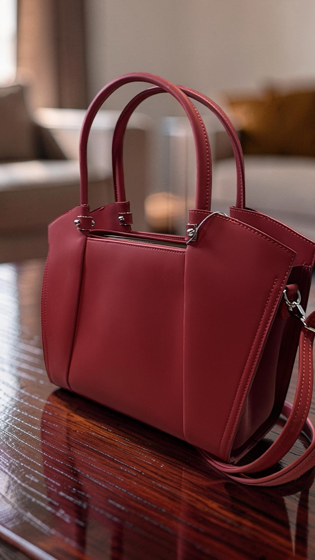 Chrisbella Large Winged Bag in Red