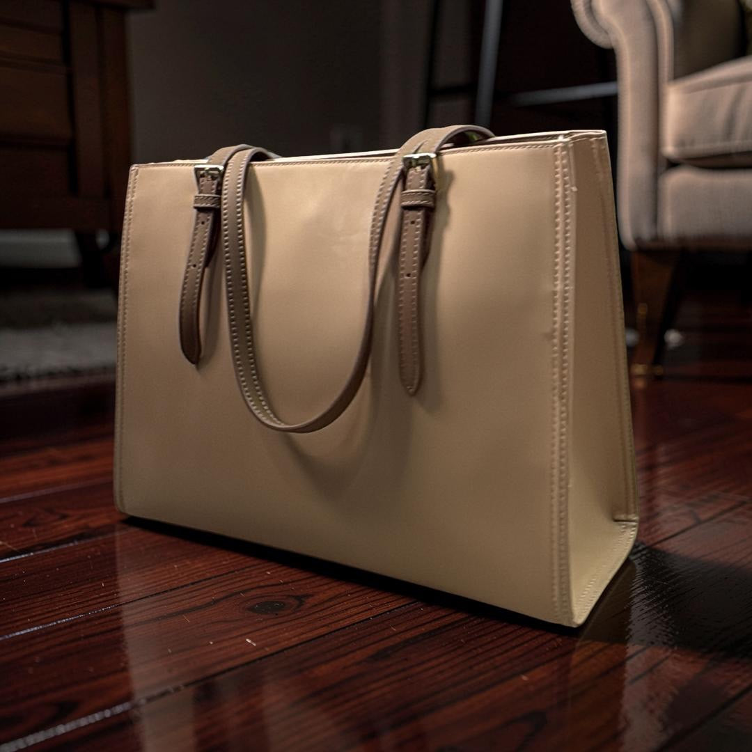 Chrisbella Basic Large Tote in Nude