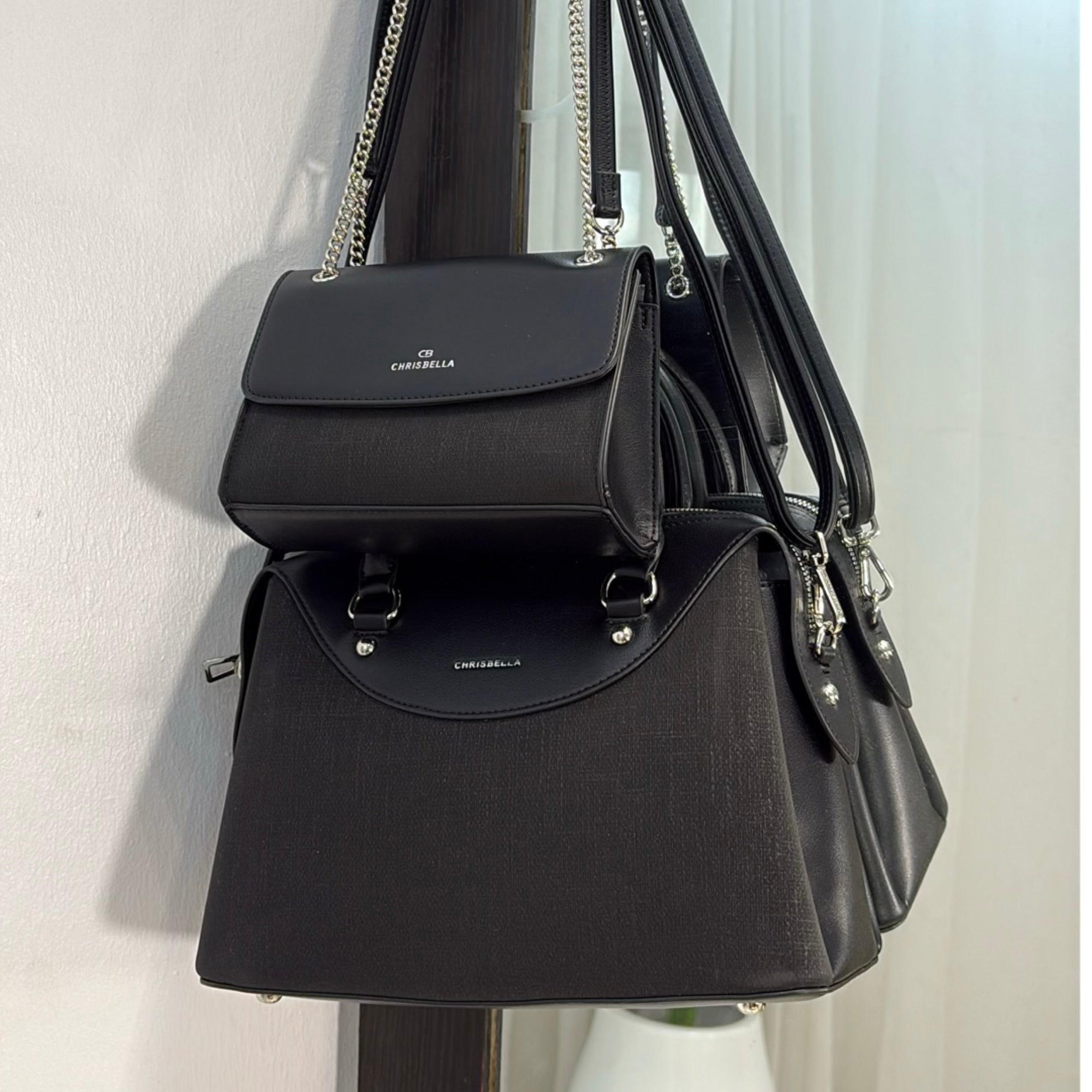 Chrisbella Medium 2-in-1 Bag in Black
