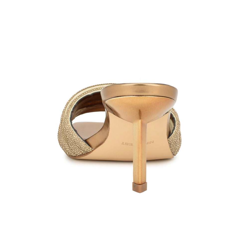 Nine West Embellished Strap Mule in Gold