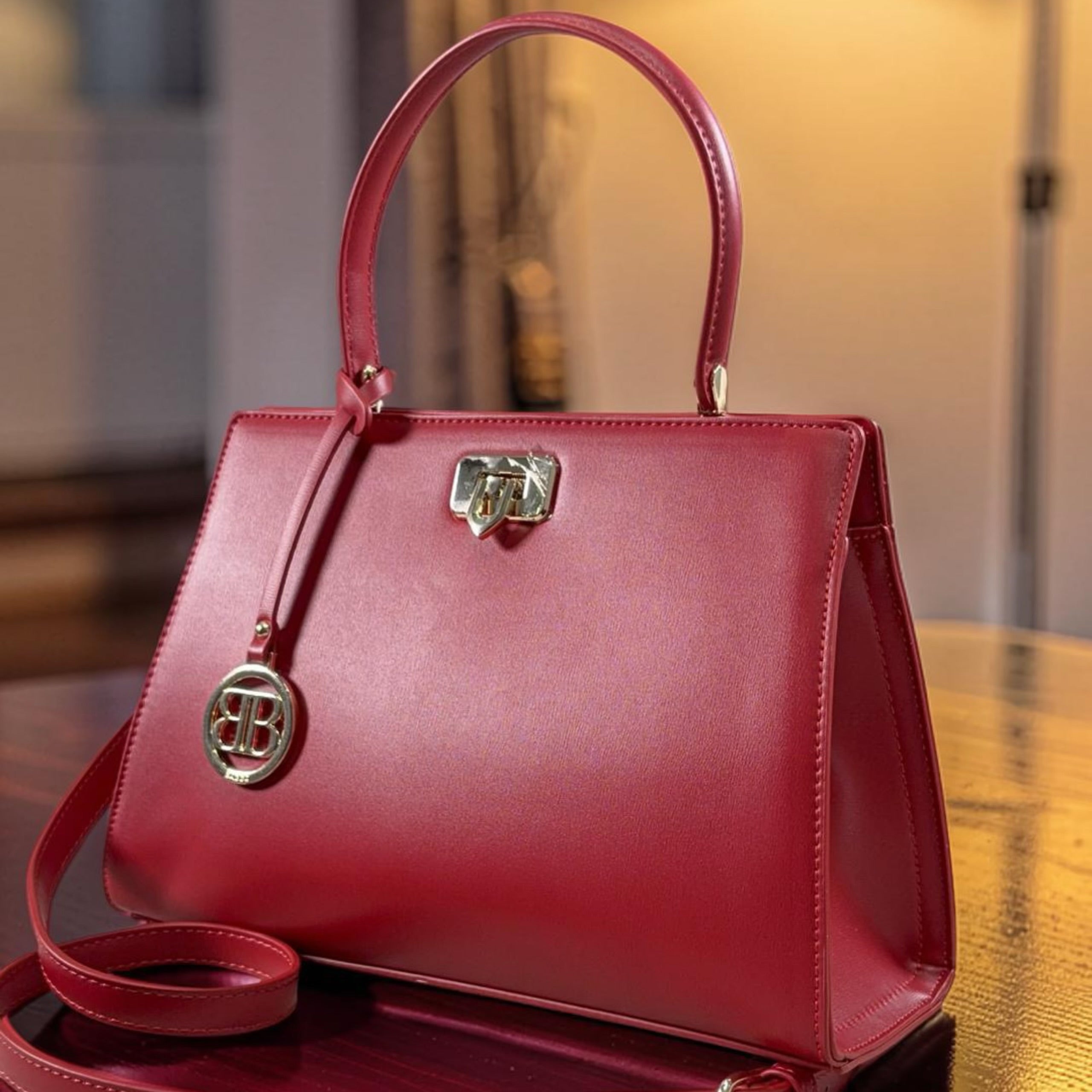 Bagco Single Top Handle Compact Bag in Red