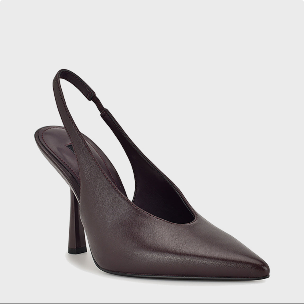Nine West Pointed Toe Pump Slingbacks in Burgundy