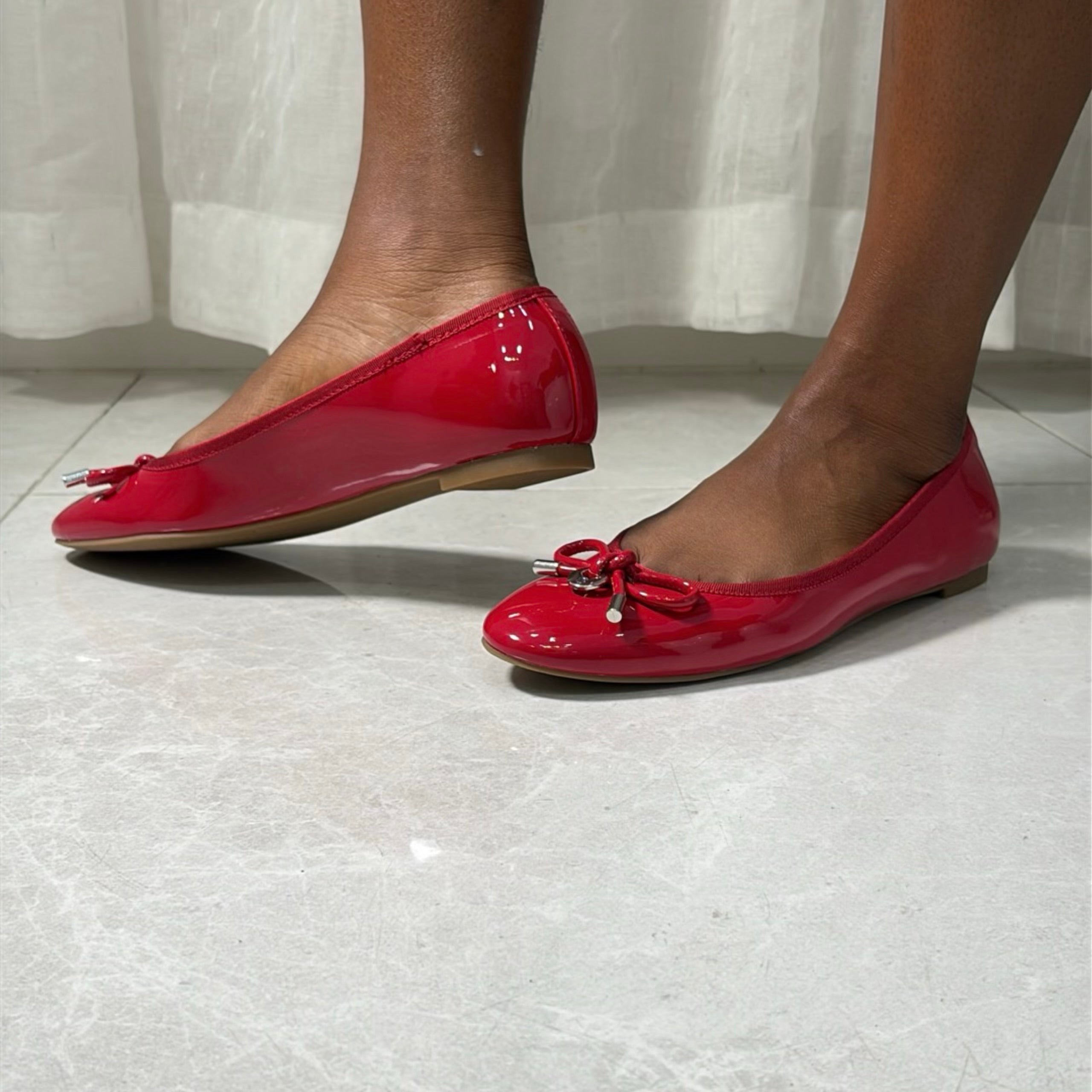 Bandolino Patent Leather Ballerina in Red