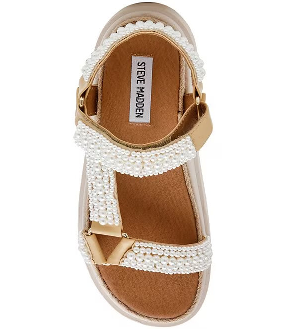 Steve Madden Matina Pearl Sandal in Natural