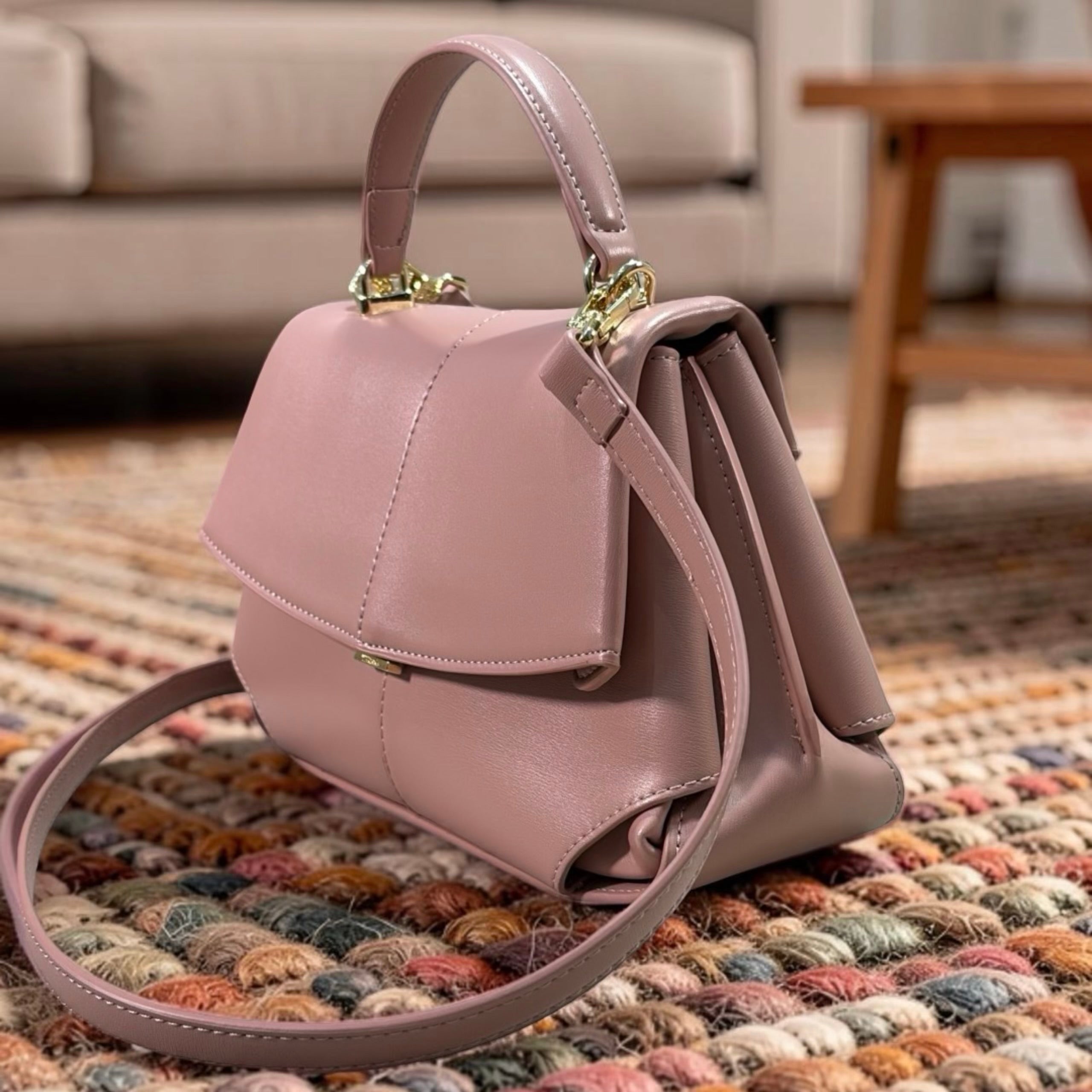 Versse Top Handle Small Bag in Pink