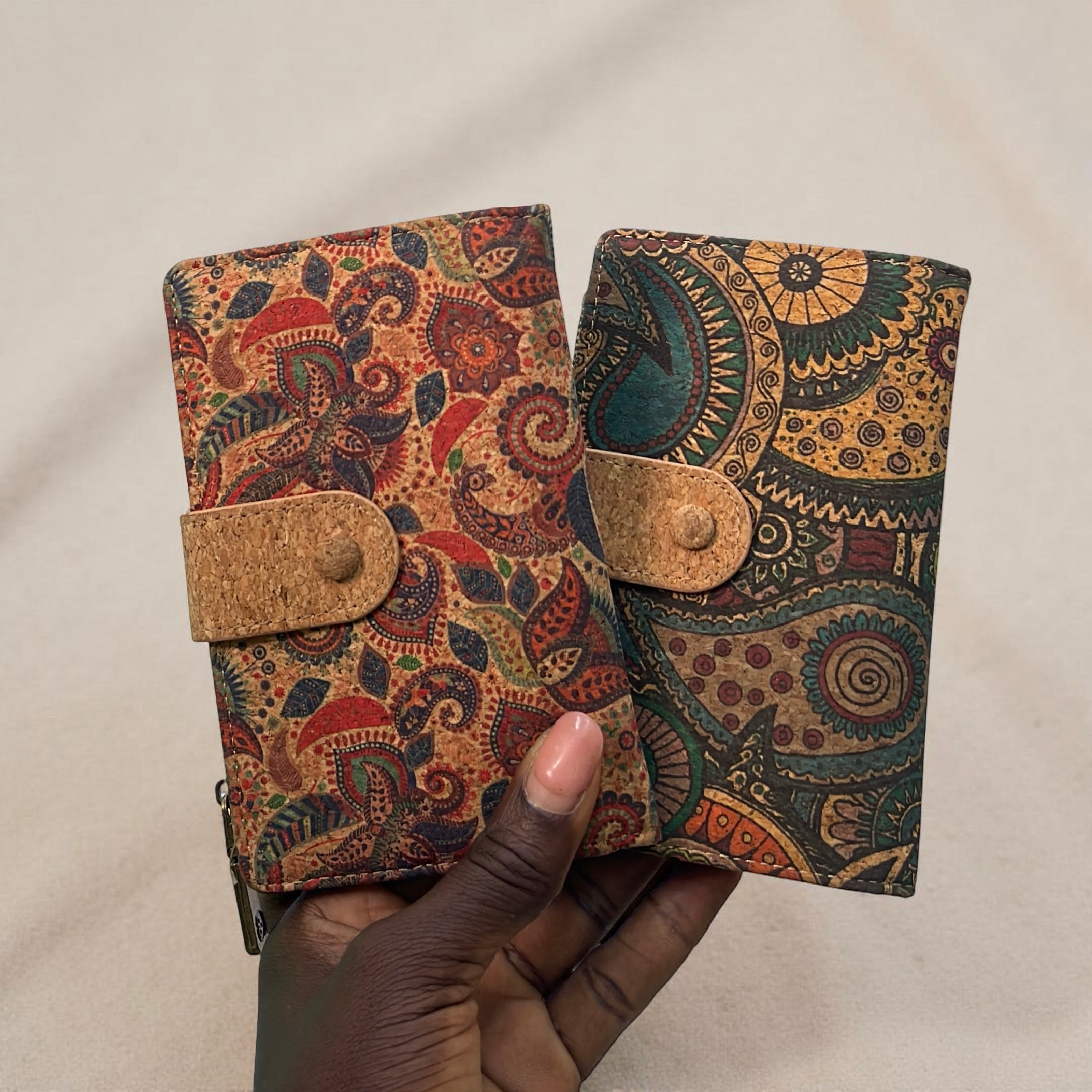 Bagco Paisley Cork Leather Wallets in Multi