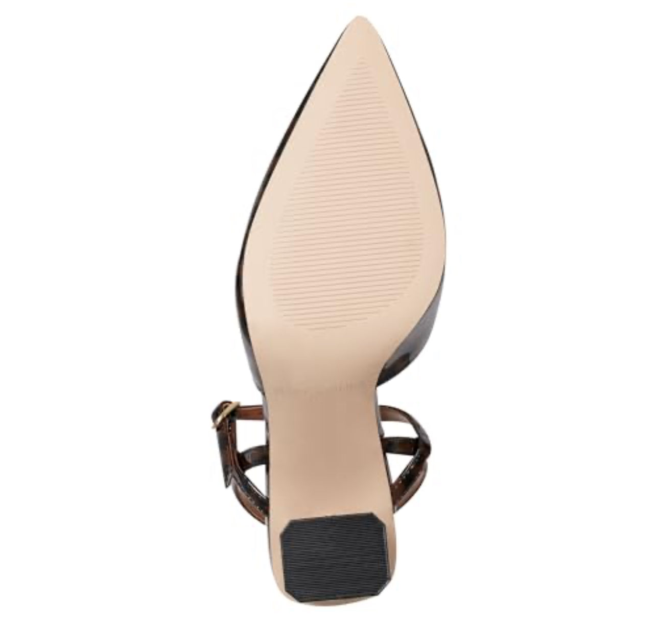 Marc Fisher Animal Print Patent Leather Block Heel Pump in Brown