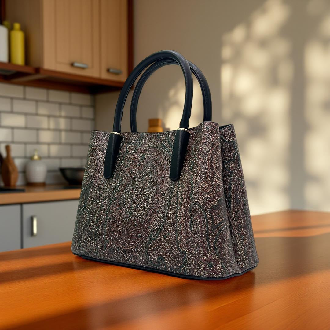 Bagco Double Handle Jacquard Paisley Bag