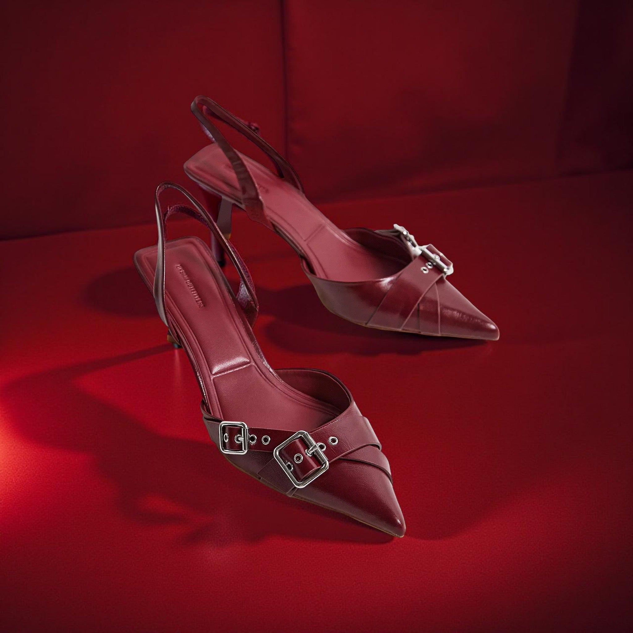 Urban Outfitters Pointed Toe Slingback Pump in Red