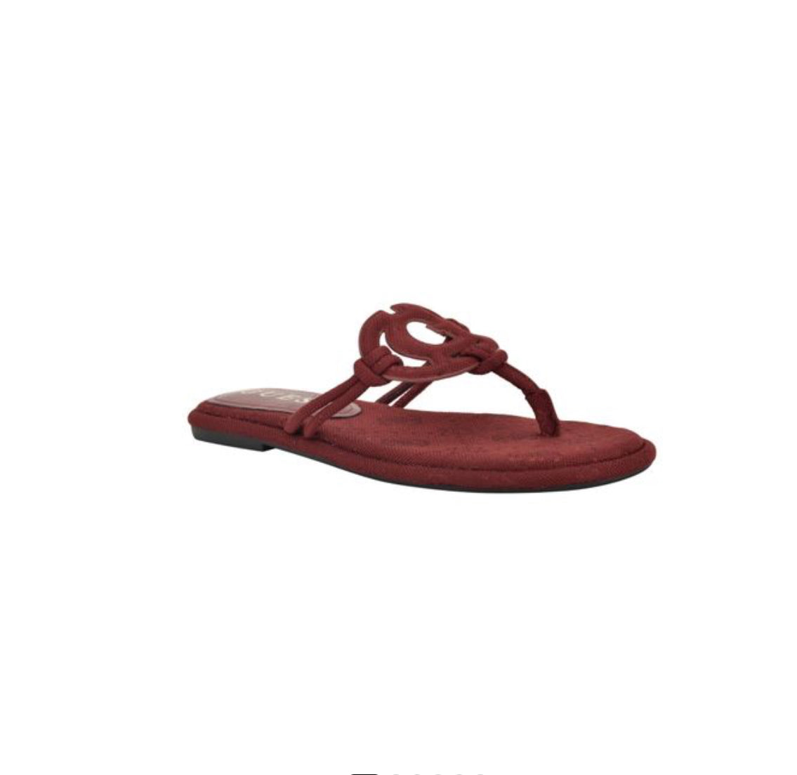 Guess Fabric Slippers in Burgundy