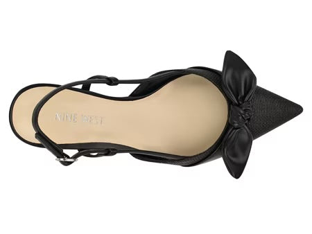 Nine West Bow Detail Slingback Heels in Black