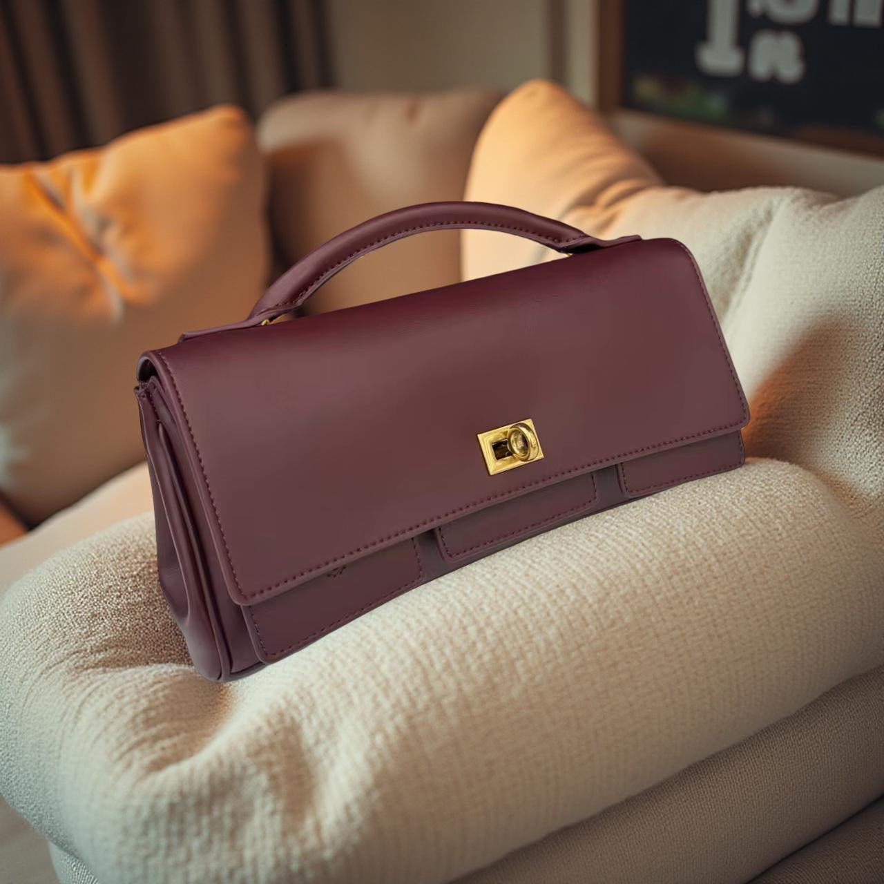 Classic Baguette Bag in Wine