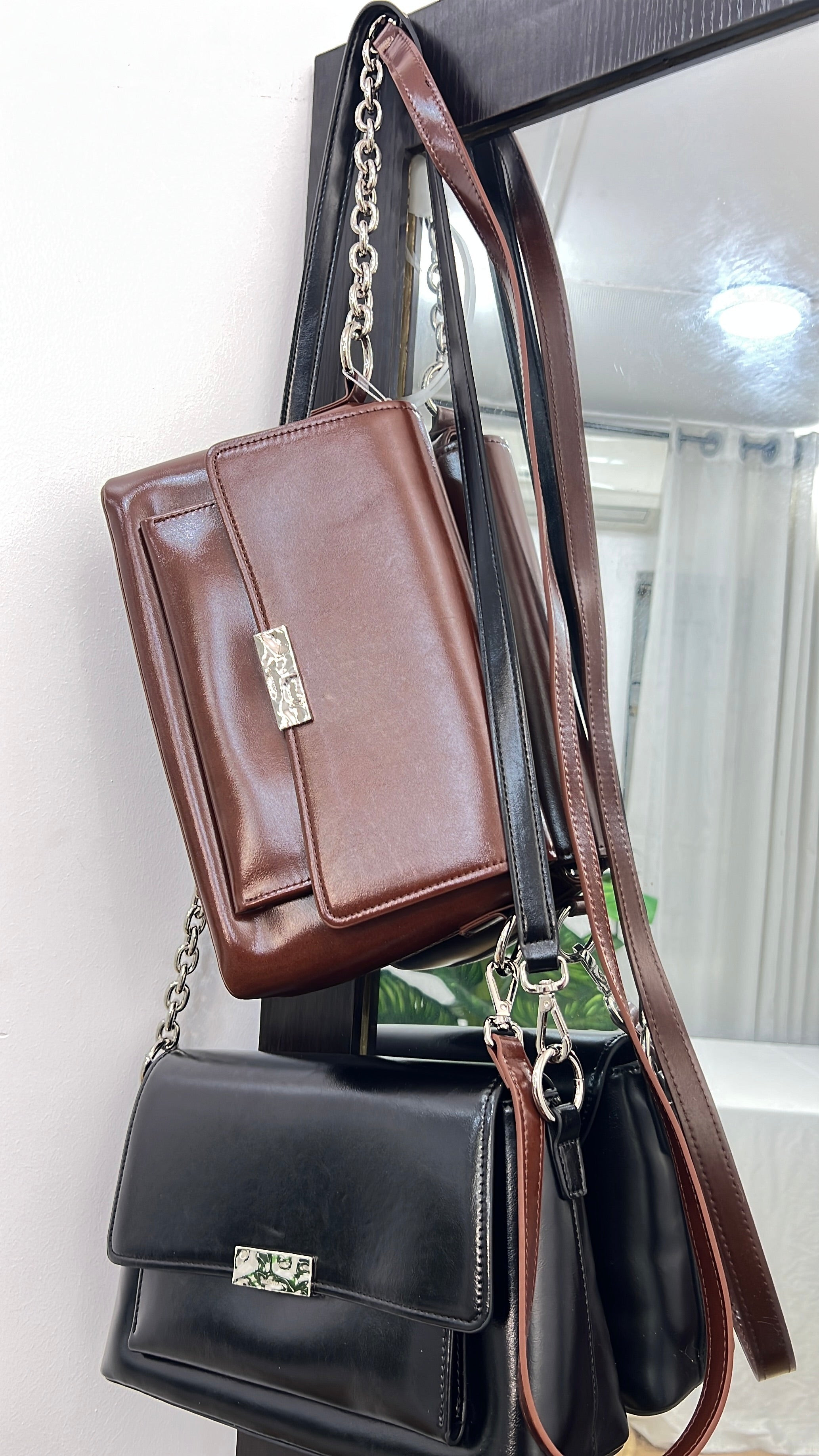 Chrisbella Classic Front Flap Sling Bag in Coffee