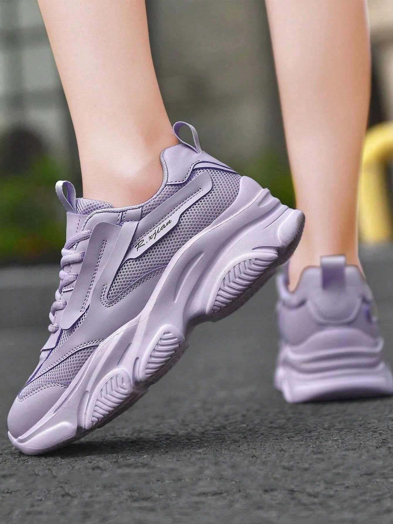 R.Xjian Comfort Mesh Sneakers in Lavender
