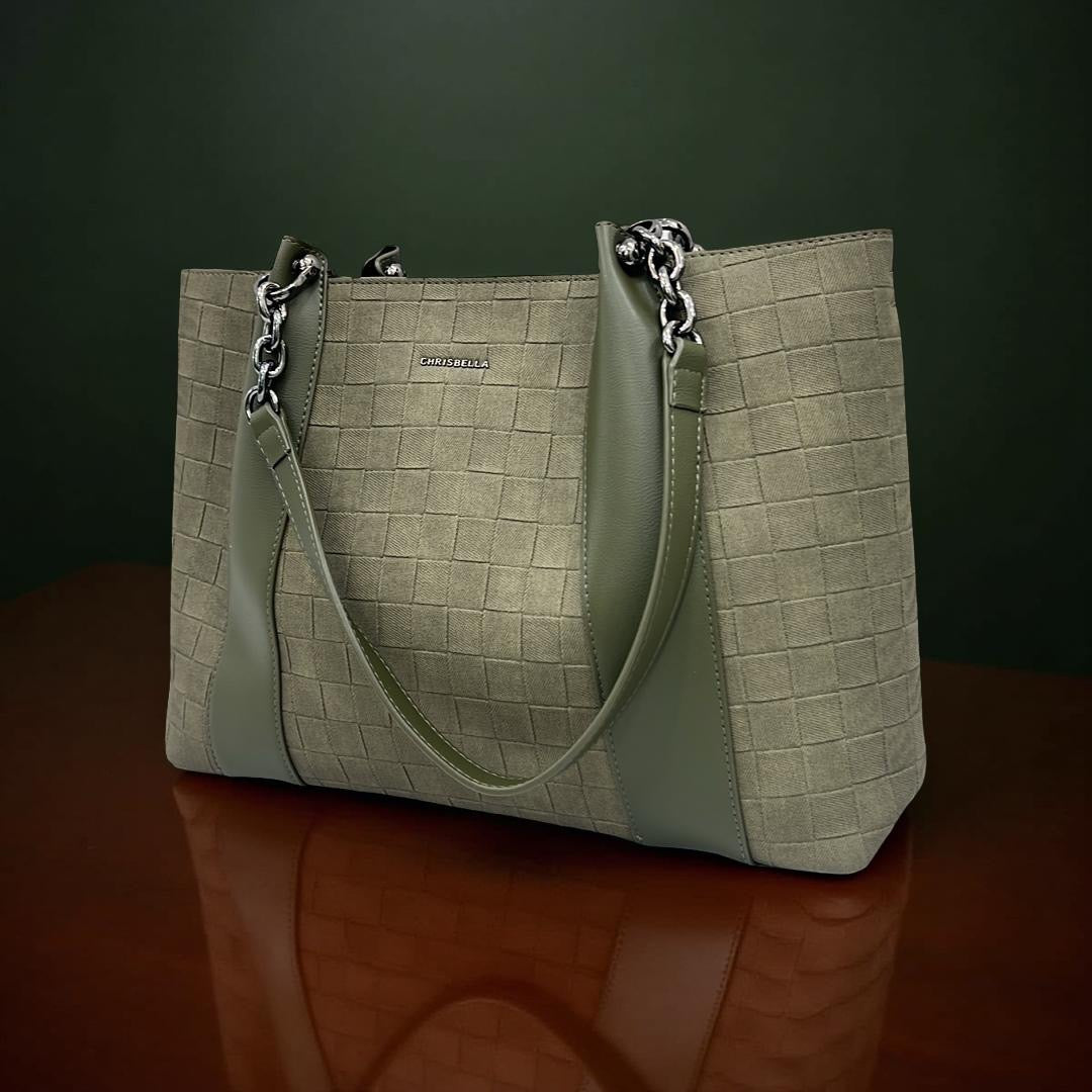 Chrisbella Tile Large Bag in Olive