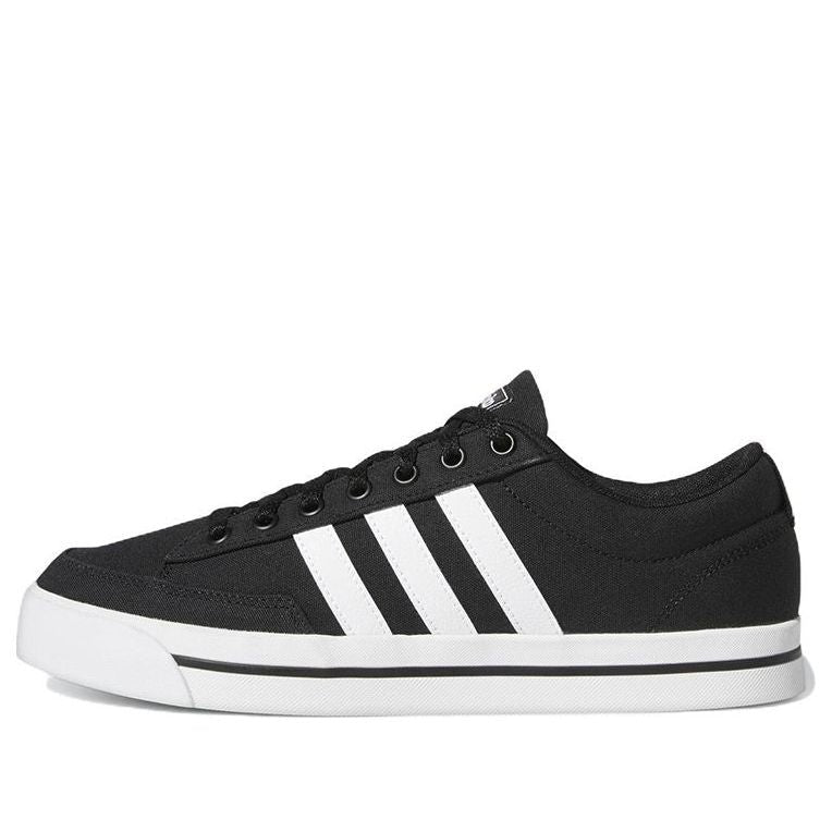 ADIDAS RETROVULC SNEAKERS WHITE STRIPE IN BLACK