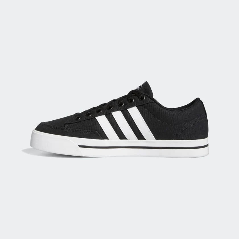 ADIDAS RETROVULC SNEAKERS WHITE STRIPE IN BLACK