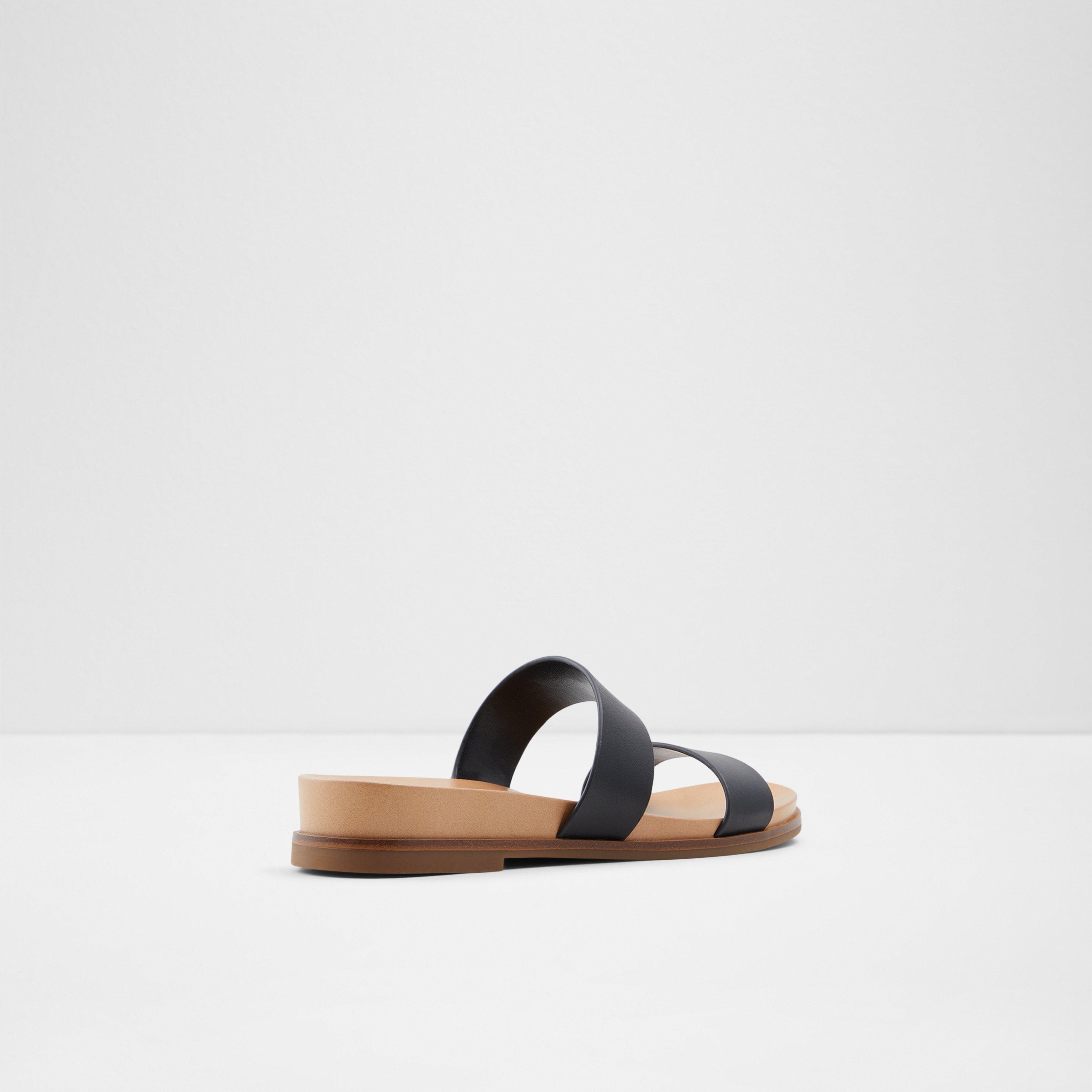 ALDO DOUBLE STRAP SANDAL IN BLACK