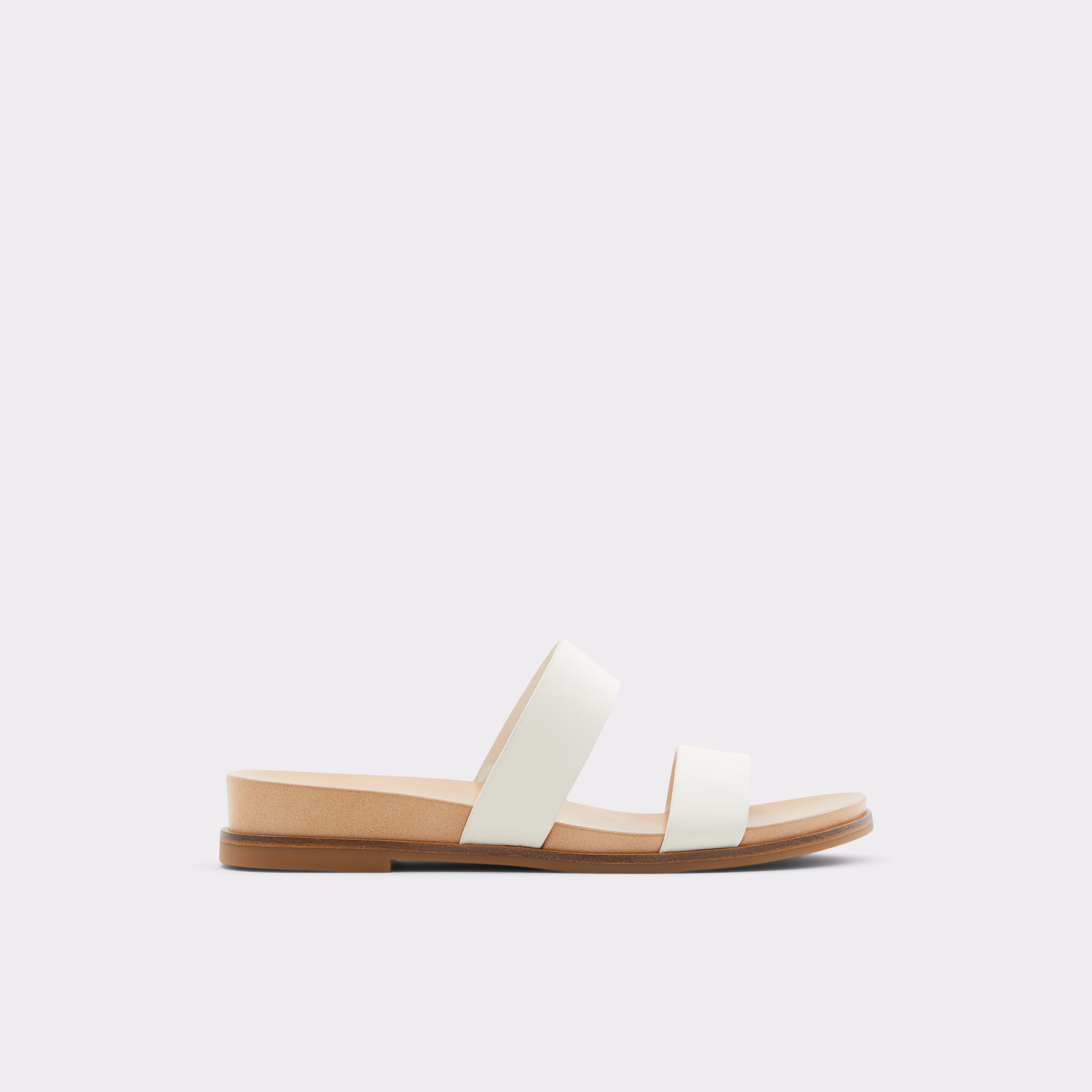 ALDO DOUBLE STRAP SANDAL IN OFF WHITE