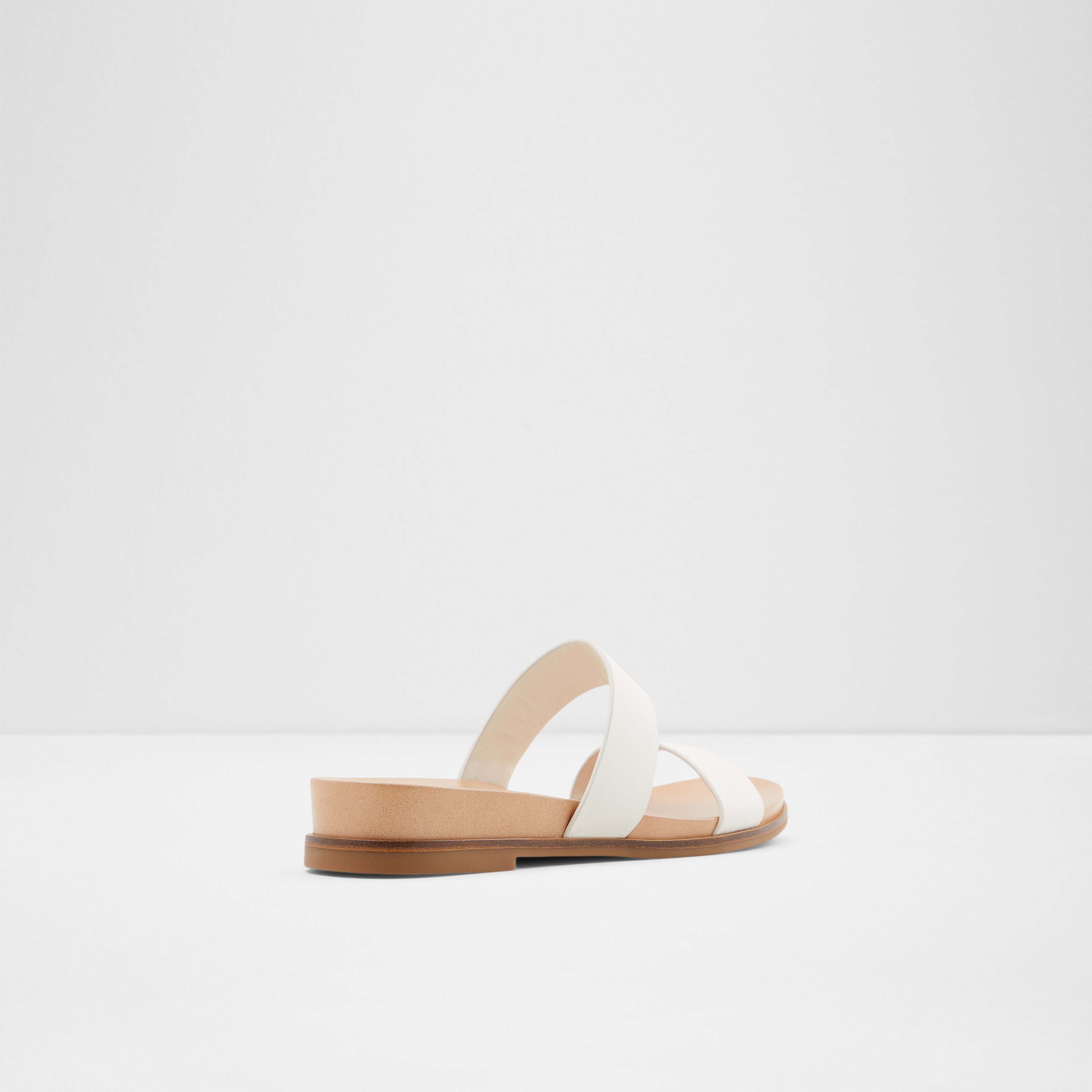 ALDO DOUBLE STRAP SANDAL IN OFF WHITE