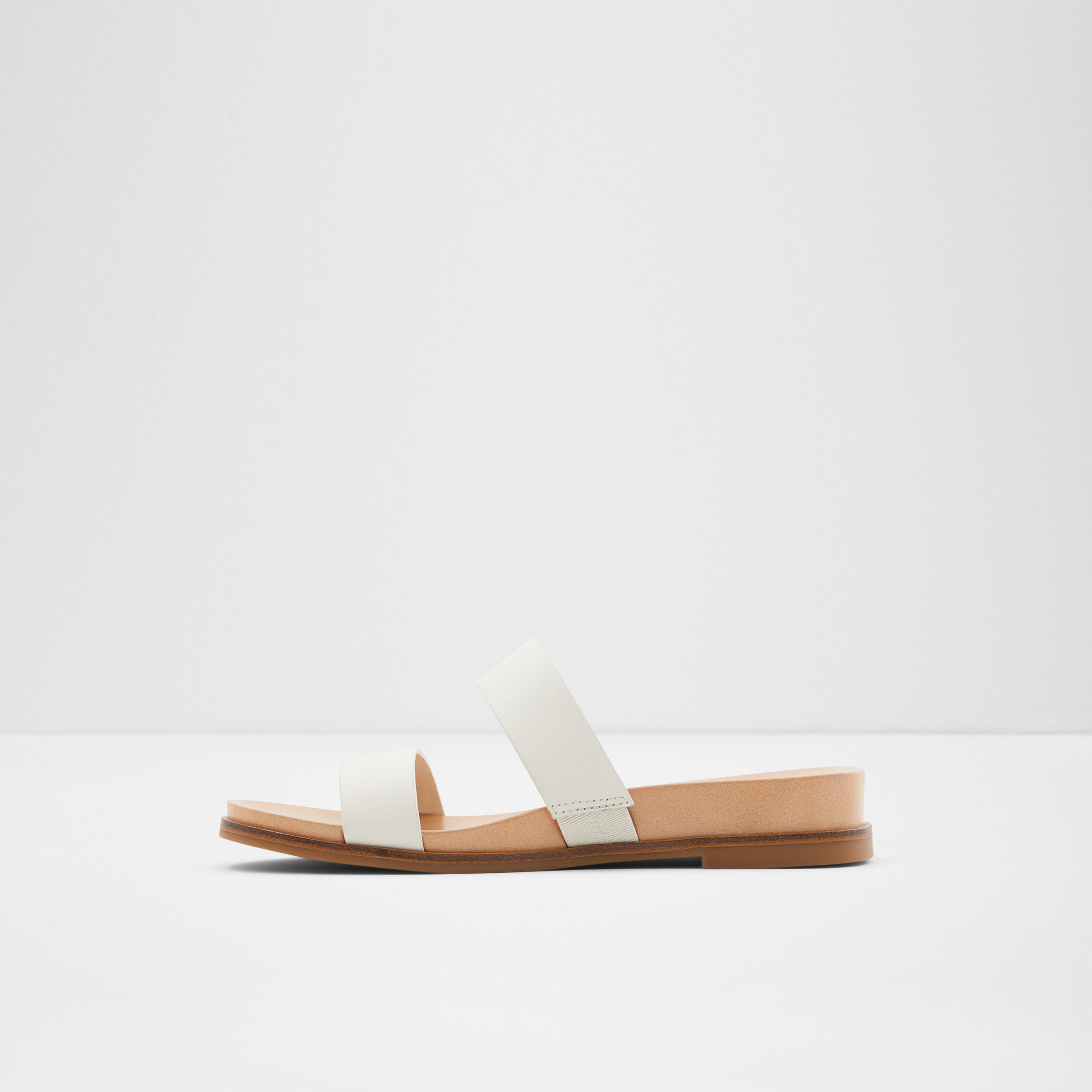 ALDO DOUBLE STRAP SANDAL IN OFF WHITE