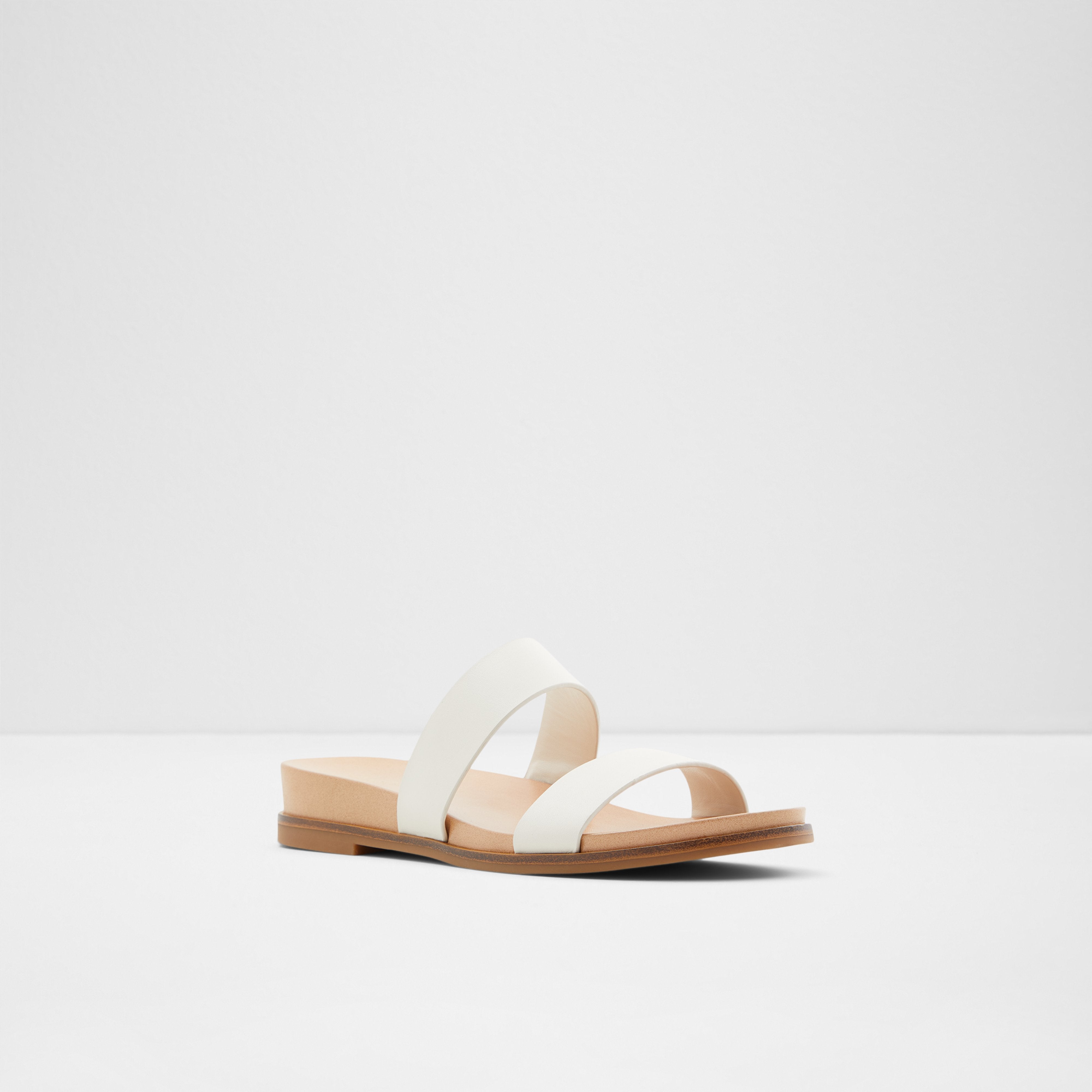 ALDO DOUBLE STRAP SANDAL IN OFF WHITE