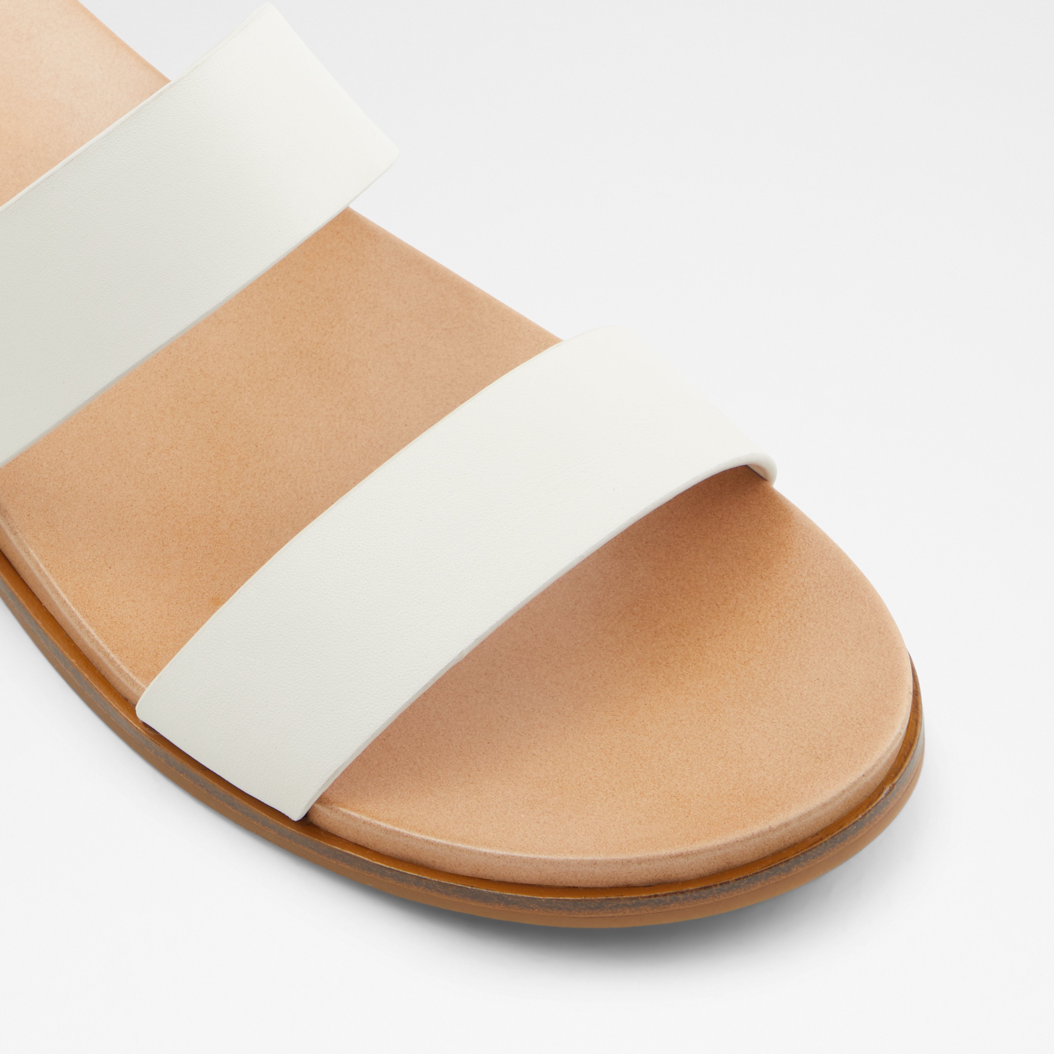 ALDO DOUBLE STRAP SANDAL IN OFF WHITE