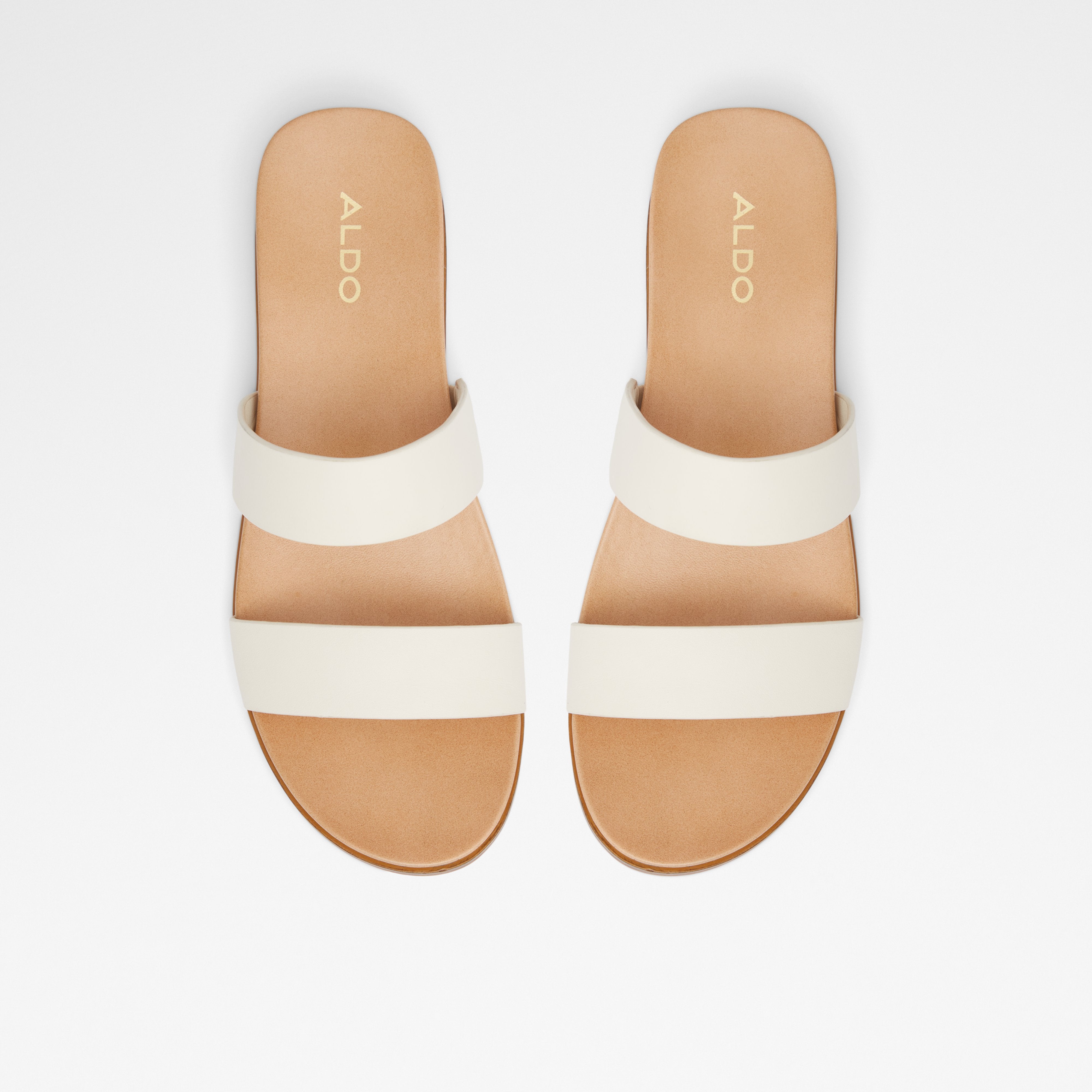 ALDO DOUBLE STRAP SANDAL IN OFF WHITE