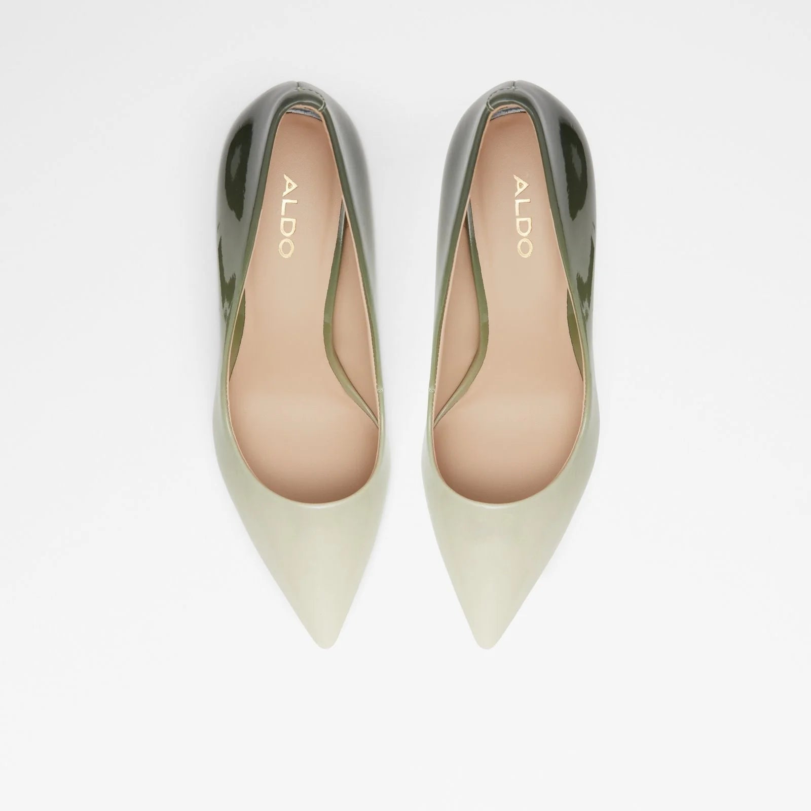 ALDO STESSY OMBRE PUMP IN GREEN/WHITE