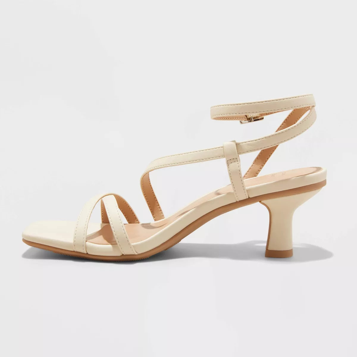 A NEW DAY STRAPPY HEELED SANDAL IN ECRU