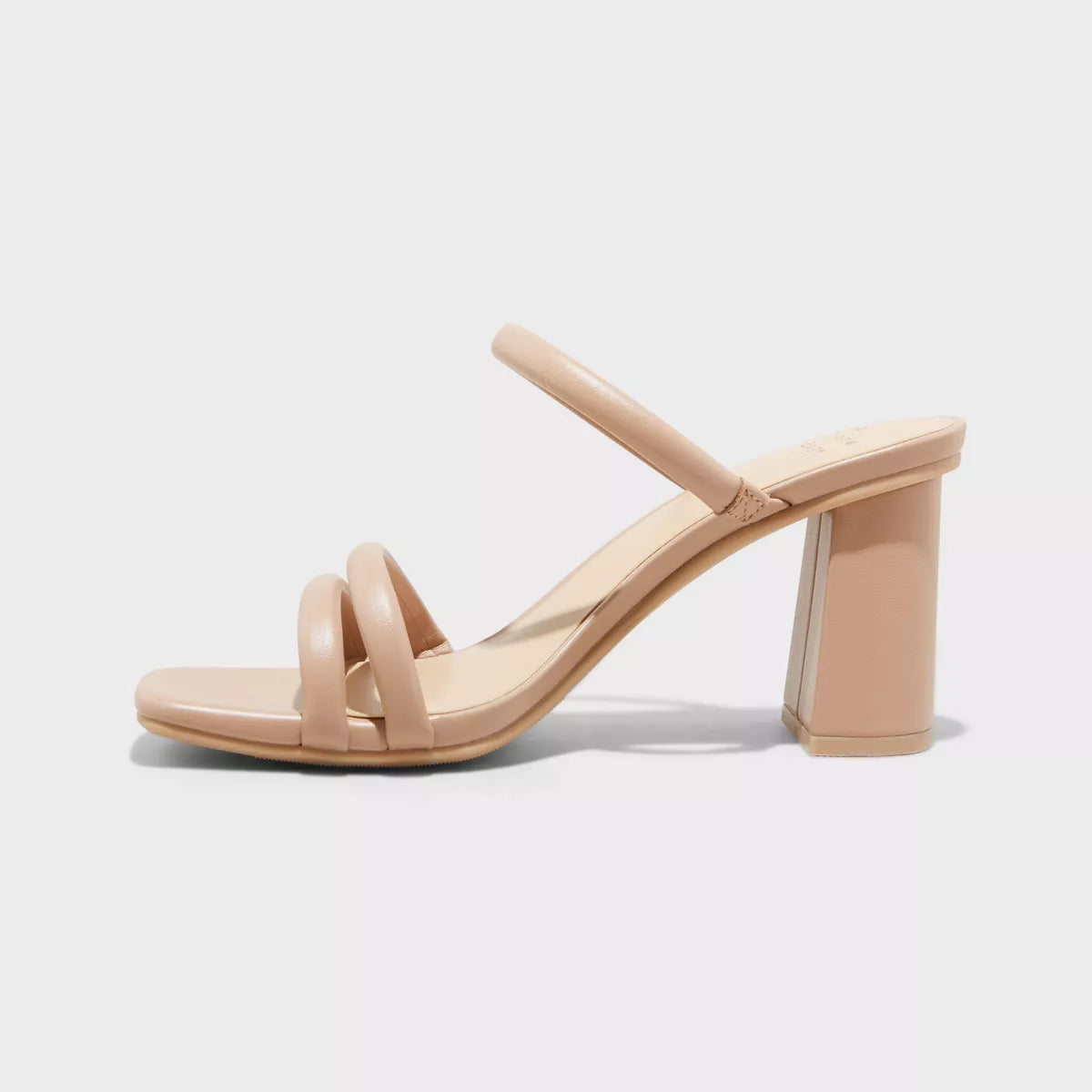 A NEW DAY TUBE STRAPS HEELS IN DARK BLUSH