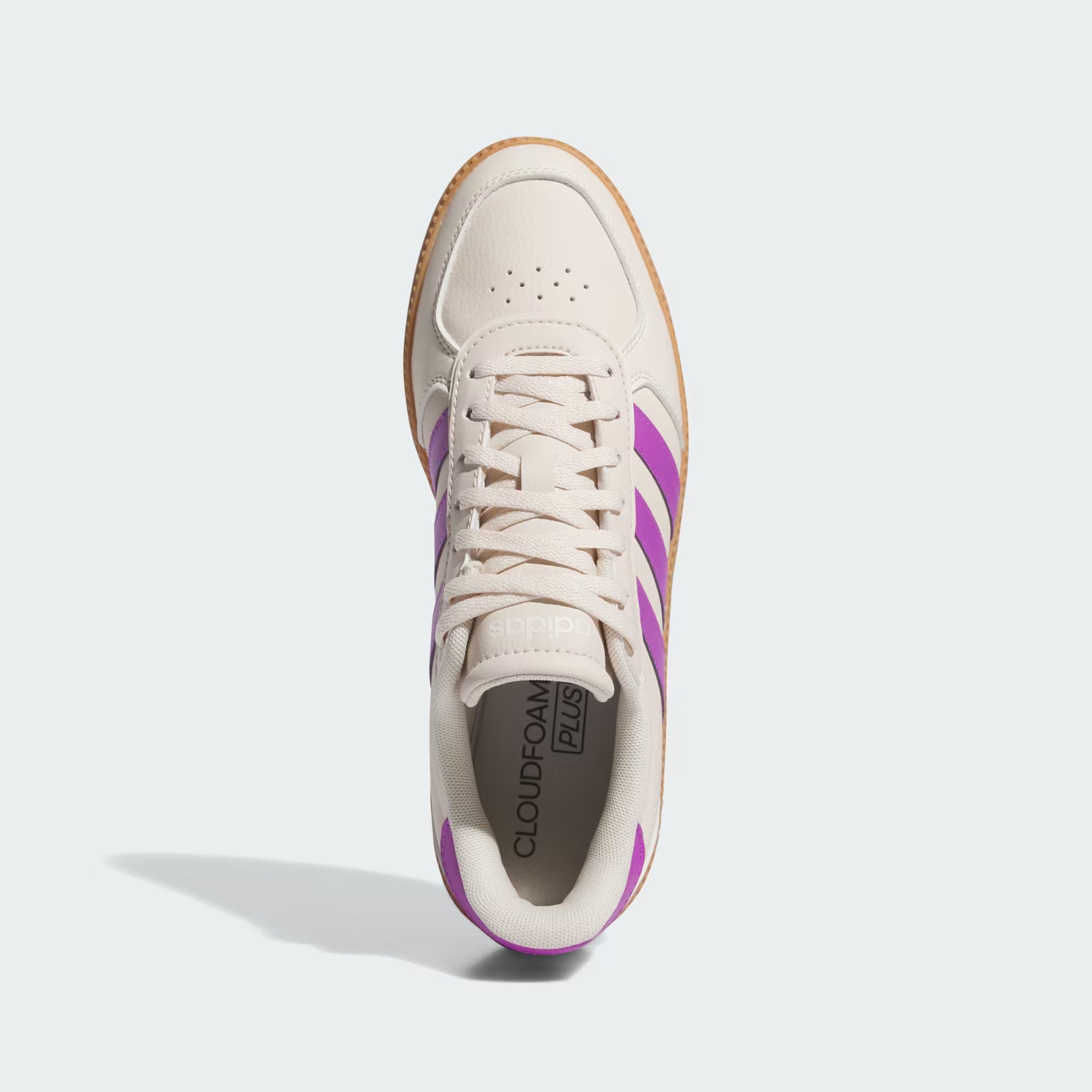 Adidas Breaknet Sleek Sneakers in Ivory/Purple Burst