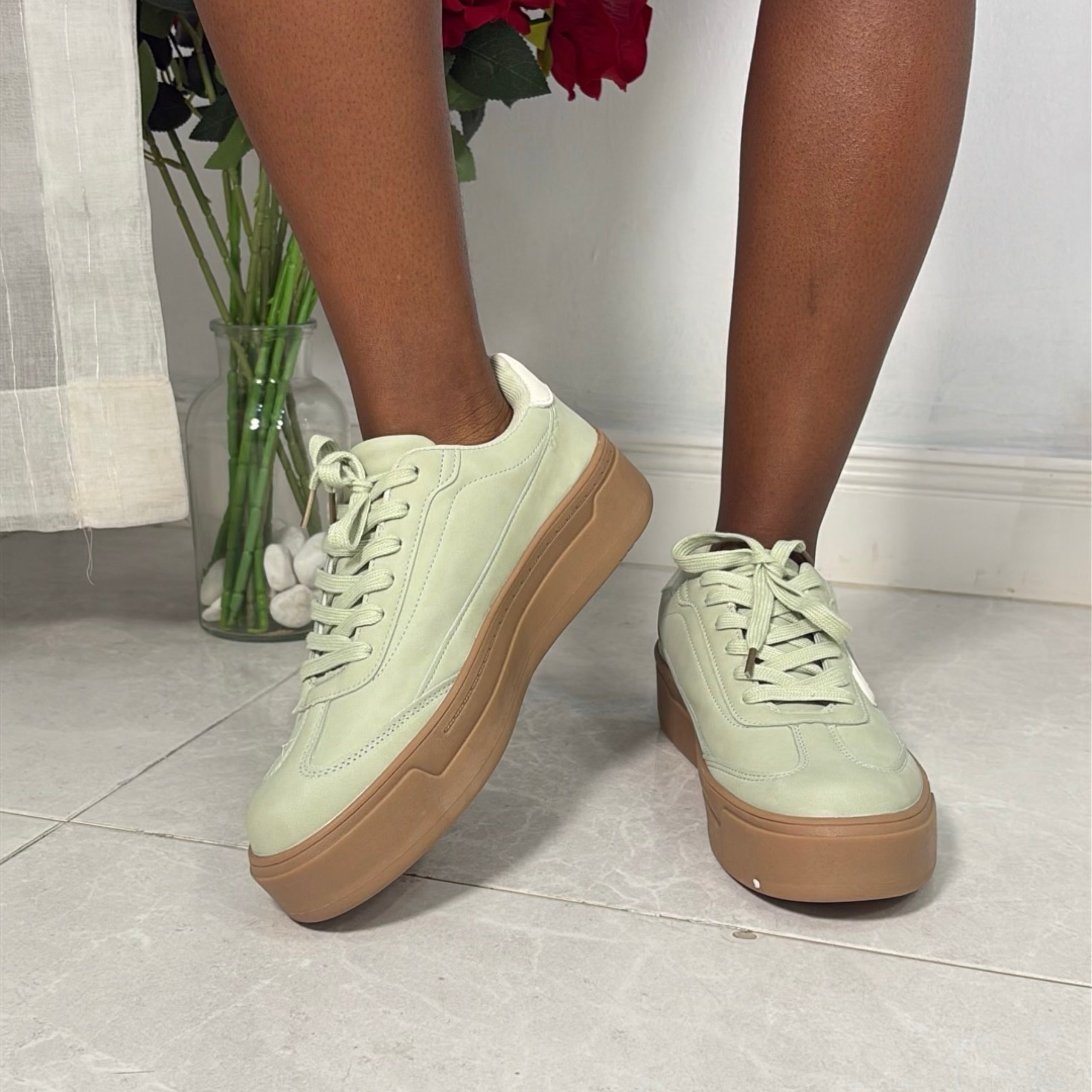 MRP Lace-Up Sneakers in Mint