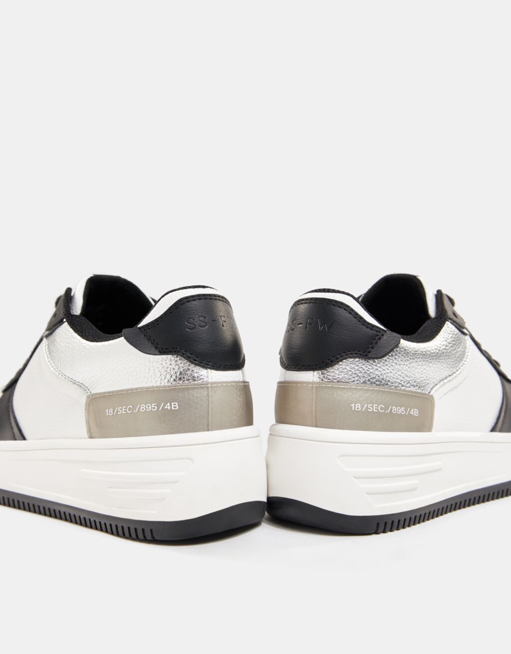 BERSHKA WOMEN TRAINERS IN WHITE