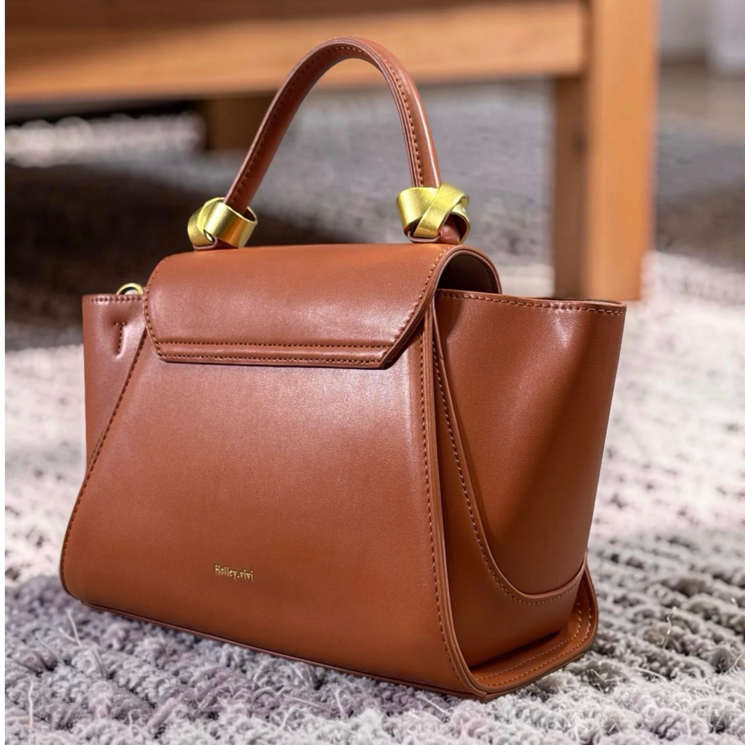 Hollley VIvi Winged Scarf Detail Bag in Brown