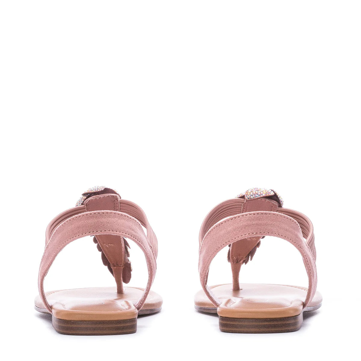 CELIA EMBELLISHED STRAP FLAT SANDAL IN PINK