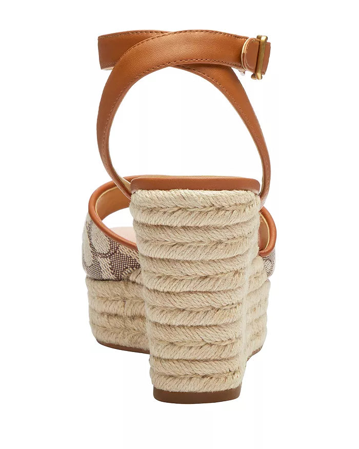 Coach Espadrille Wedge Sandal in Brown