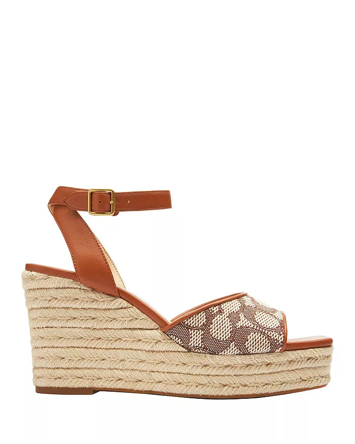 Coach Espadrille Wedge Sandal in Brown