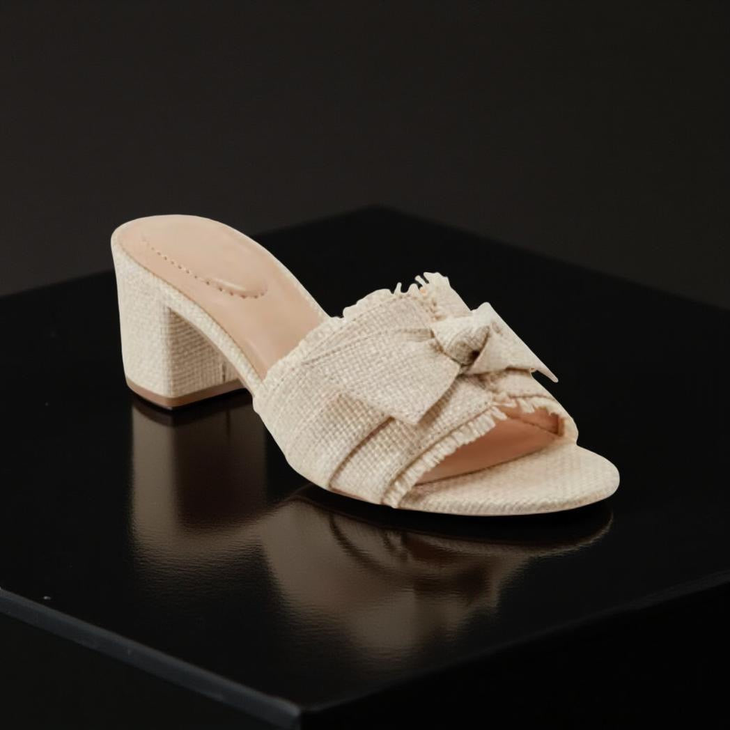 Bandolino Raffia Knot Detail Mule in Natural