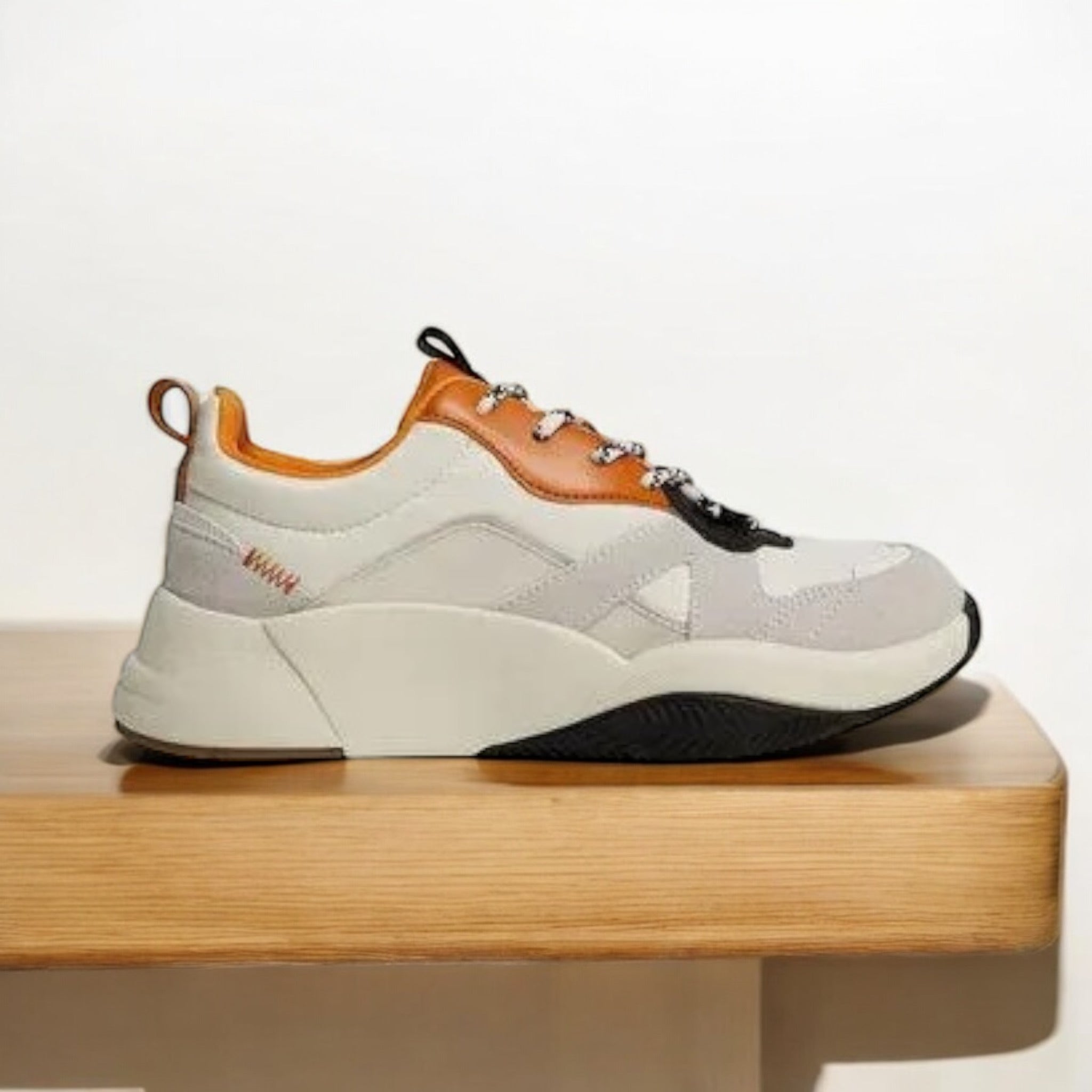 MANGO WOMAN TRAINERS WHITE/ORANGE