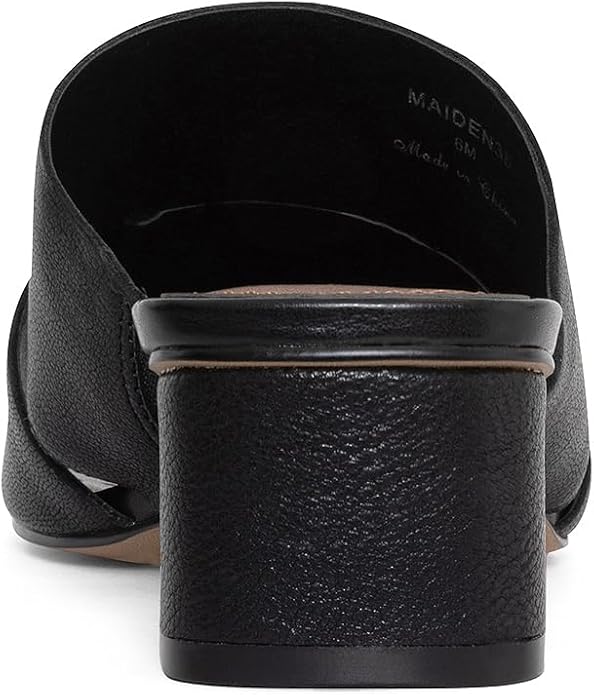 DONALD PLINER LOW BLACK HEEL MULE IN BLACK