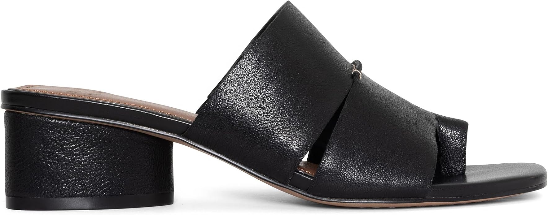 DONALD PLINER LOW BLACK HEEL MULE IN BLACK