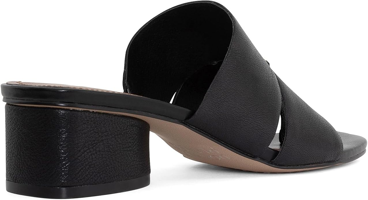 DONALD PLINER LOW BLACK HEEL MULE IN BLACK