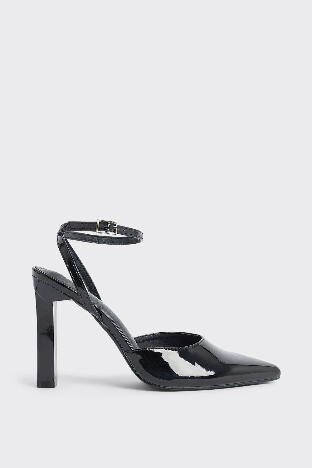 DOROTHY PERKINS ELEVATE ANKLE STRAP COURT IN BLACK