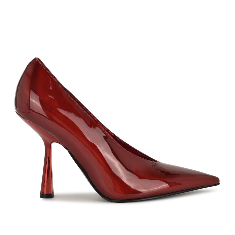 Nine West Pointed Toe Pump in Red Mirror