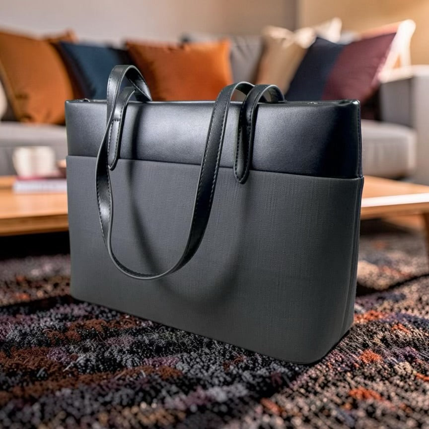 Chrisbella Contrast Tow-Tone Bag in Black