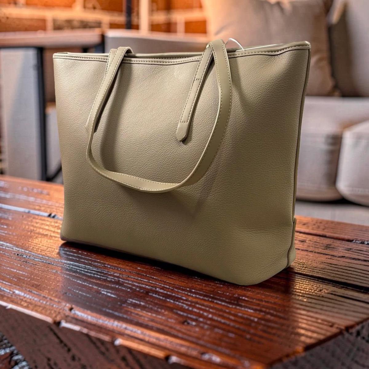 Bagco Scarf Large Tote Bag in Khaki